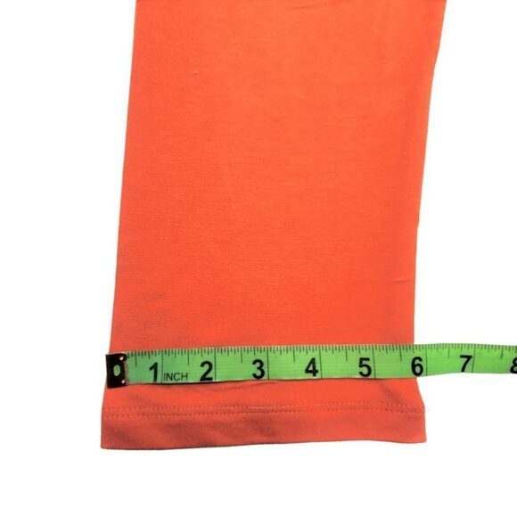 Orange Stretch Pants Full Length Stretch Leggings-  One Size Fits Most - Picture 7 of 8